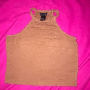 brown crop top